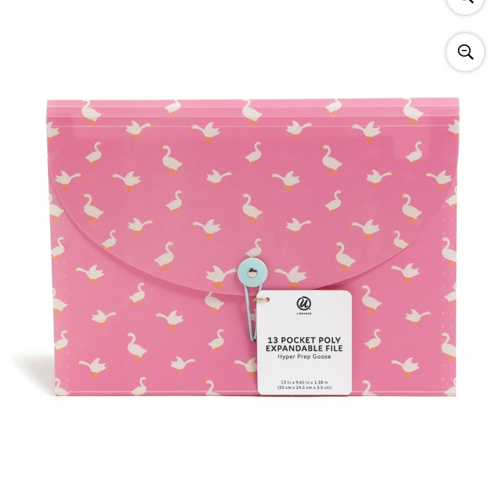 🎀U Brands 13 Pocket Poly Expandable File 13 x 9.65 x 1.38 Hyper Prep Goose